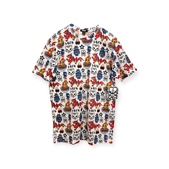 NEW Tokidoki Ninja Dragon Sushi Kaiju Monster Ramen T-Shirt Men’s Large Tee NWT - Picture 1 of 3